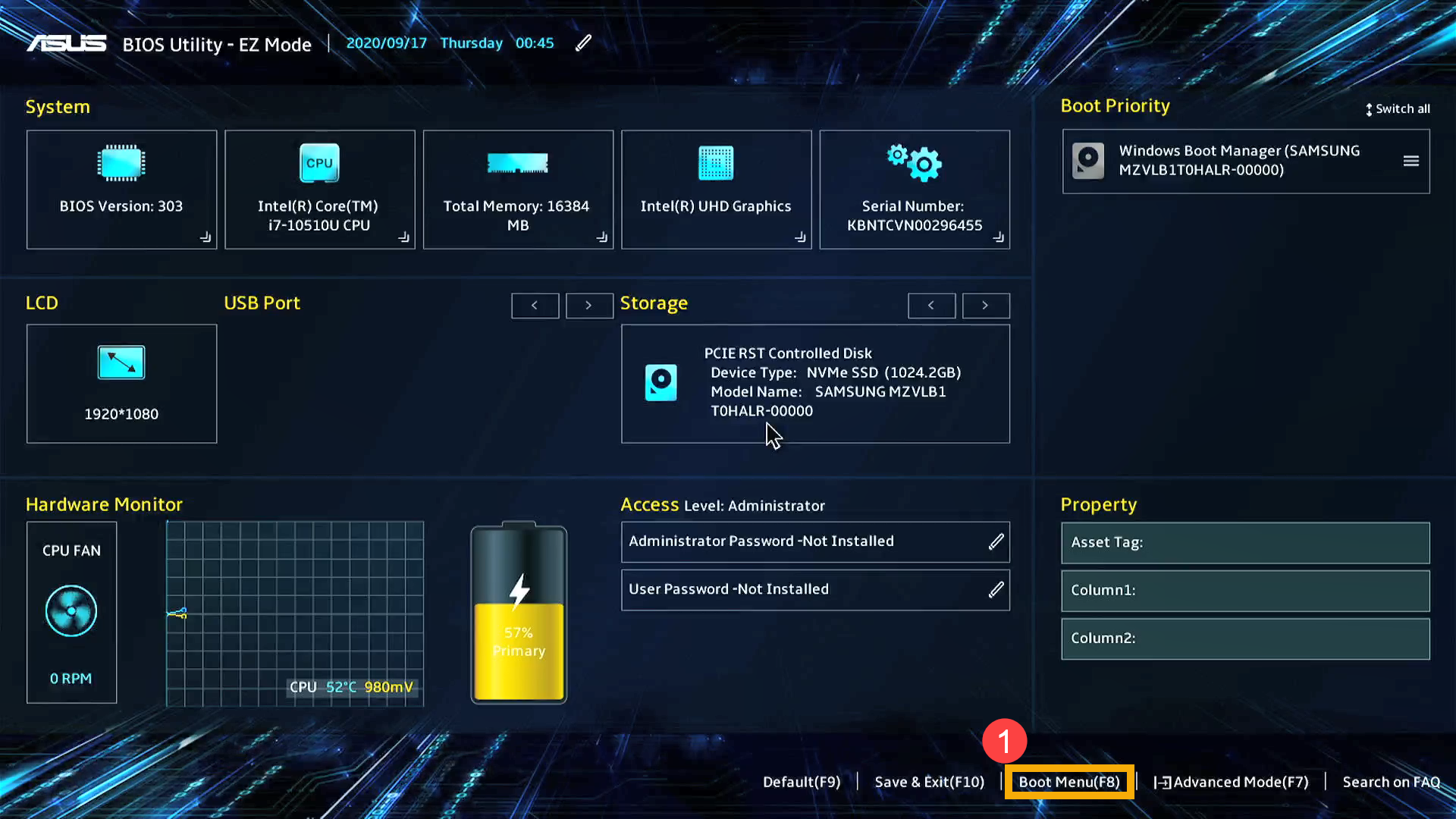 BIOS на ноутбуке Asus Windows 10. 3 99c2f8cc 2267 490b aea1 17934341c899