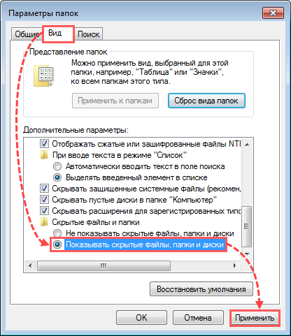 Скрытые файлы Windows 7: как увидеть? 3 53936 294860 common 3580 08 ru