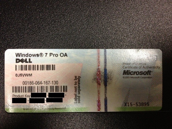 Ключ Windows: Где найти? 3 Mir PK Mir PK S56 7 8181 580 8243
